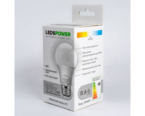 Лампа светодиодная LEDS POWER A60 006611