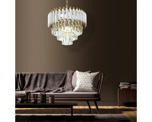 Подвесная люстра Lumina Deco Funneli LDP 6003-400 WT+F.GD