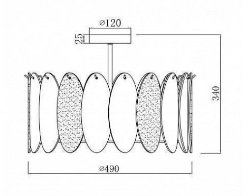 Люстра на штанге iLamp Dolce 15552-6 ANB+MULT