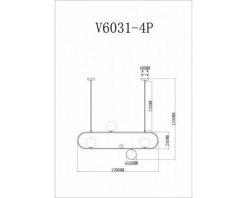 Подвесной светильник Moderli Miya V6031-4P