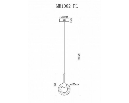 Подвесной светильник MyFar Lora MR1082-PL