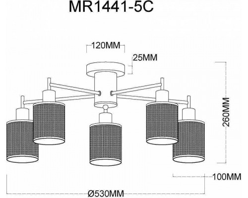 Потолочная люстра MyFar Solo MR1441-5C