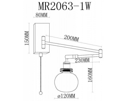 Бра MyFar Natalie MR2063-1W