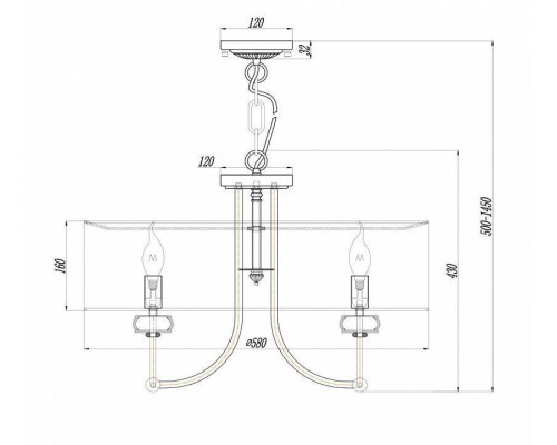 Подвесной светильник Maytoni Roma ARM006PL-06G