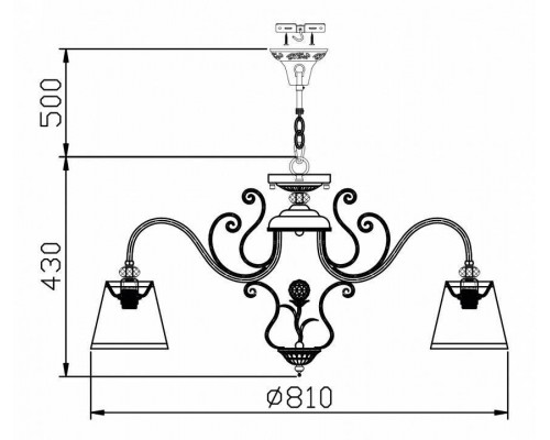 Подвесная люстра Maytoni Vintage ARM420-08-R