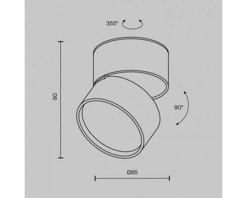 Накладной светильник Maytoni Onda C024CL-12W3K-B-1