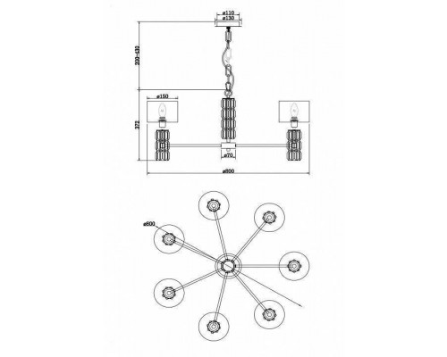 Подвесная люстра Maytoni Talento DIA008PL-07CH