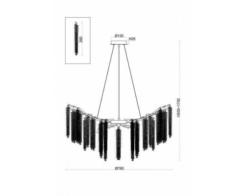 Подвесная люстра Freya Mineral FR1010PL-10G