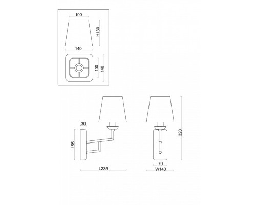 Бра Freya Viva FR5266WL-01CH