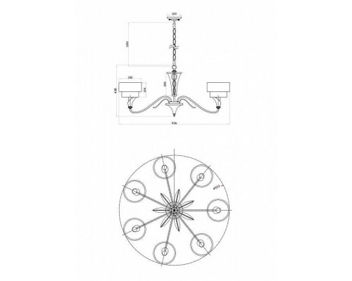 Подвесная люстра Maytoni Lillian H311-07-G