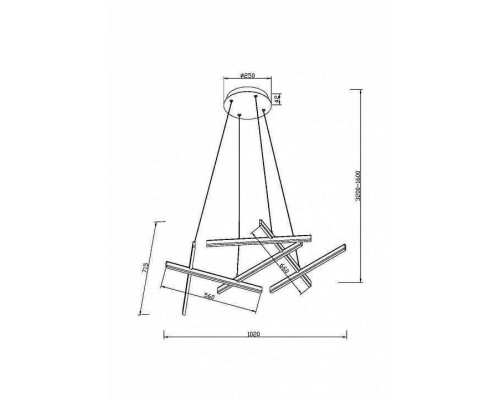 Подвесная люстра Maytoni Line MOD016PL-L80BK