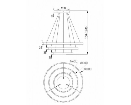 Подвесной светильник Maytoni Rim MOD058PL-L100BS4K