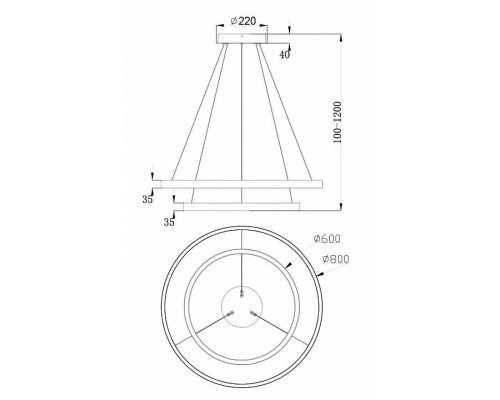 Подвесной светильник Maytoni Rim MOD058PL-L74BS4K