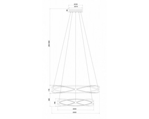 Подвесной светильник Maytoni Weave MOD062PL-L103CH3K