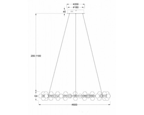 Подвесная люстра Maytoni Tessara MOD081PL-L60G3K