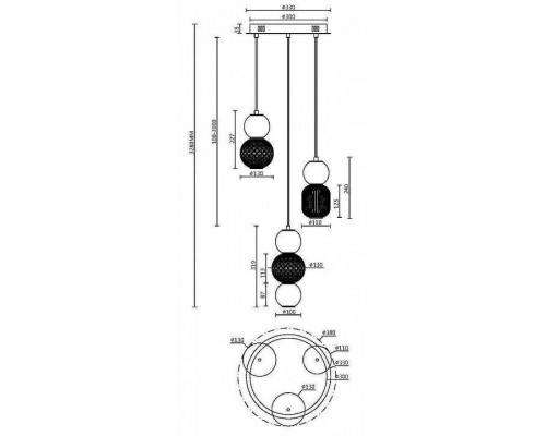 Подвесная люстра Maytoni Drop MOD273PL-L33CH3K