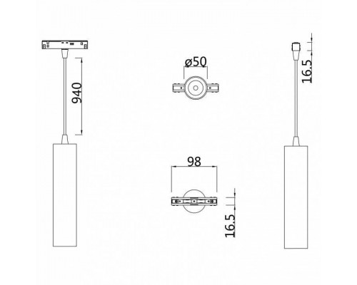 Подвесной светильник Maytoni Focus LED TR016-2-12W4K-W