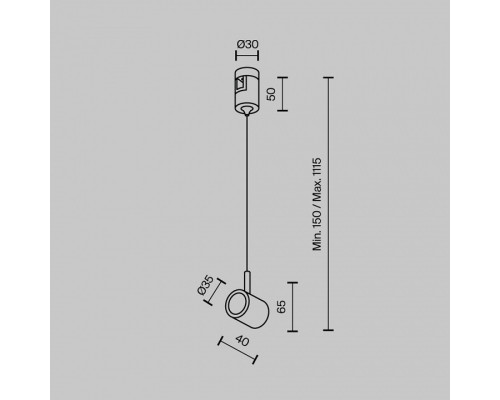 Подвес для трека Tau TRA154SW-1PT