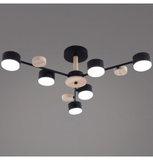 Люстра на штанге 03758-0.3-06 BK+WOOD GX53
