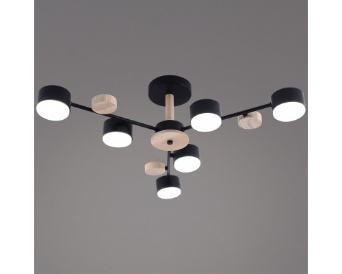 Люстра на штанге De Markt 03758-0.3-06 6xGX53 черный/дерево 03758-0.3-06 BK+WOOD GX53