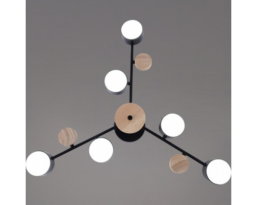 Люстра на штанге De Markt 03758-0.3-06 6xGX53 черный/дерево 03758-0.3-06 BK+WOOD GX53