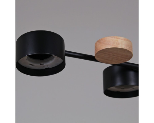 Люстра на штанге De Markt 03758-0.3-06 6xGX53 черный/дерево 03758-0.3-06 BK+WOOD GX53