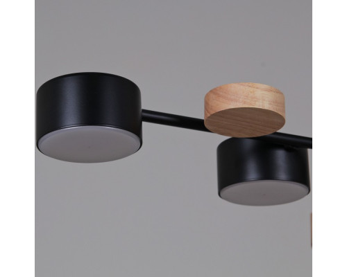 Люстра на штанге De Markt 03758-0.3-06 6xGX53 черный/дерево 03758-0.3-06 BK+WOOD GX53