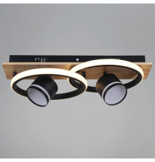 Накладной светильник 29560-0.3-2+2 BK+WOOD