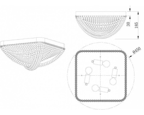 Потолочная люстра Stilfort Marelli 4 лампы 2169/05/04C