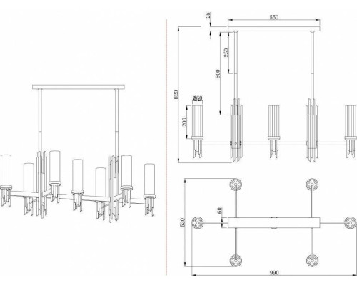 Люстра на штанге Stilfort Graff 2170/05/07PL