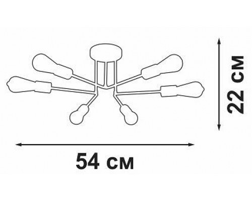 Люстра на штанге Vitaluce V3071 V3071-8/6PL