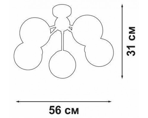 Потолочная люстра Vitaluce V3772 V3772-8/5PL