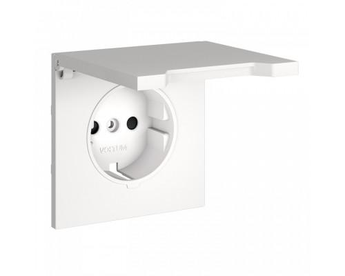 Накладка для розетки с заземлением и со шторками с крышкой Voltum S70 VLS000802
