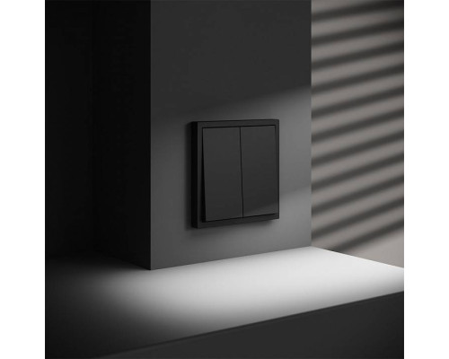 Выключатель двухклавишный без рамки Voltum S70 VLS020108