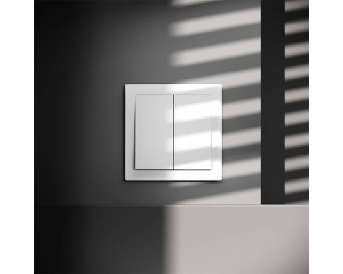 Выключатель проходной двухклавишный без рамки Voltum S70 VLS020302