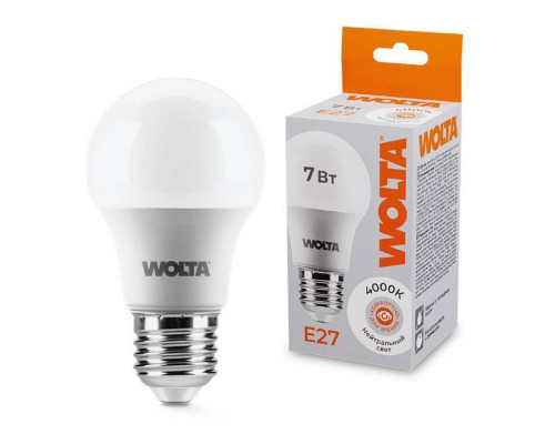 Лампа светодиодная Wolta  E27 7Вт 4000K 25S55BL7E27