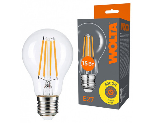 Лампа светодиодная Wolta  E27 15Вт 3000K WF-A60-15W3KE27