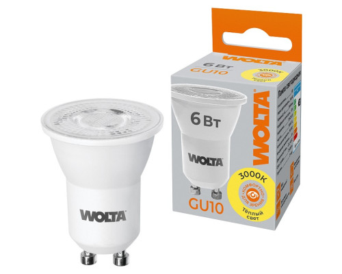 Лампа светодиодная Wolta  WSTD-JCDR-MR11-6W3KGU10-L
