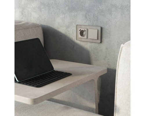 Выключатель проходной одноклавишный без рамки Werkel дымчатый W1212004