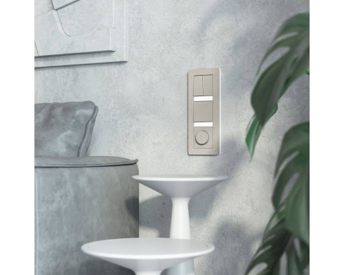 Выключатель проходной одноклавишный без рамки Werkel дымчатый W1212004