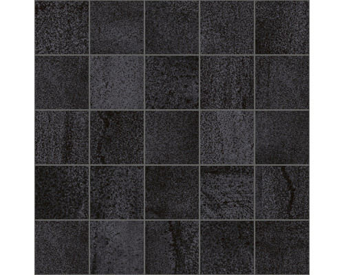 Metallica Декор мозаичный чёрный MM34034 25х25