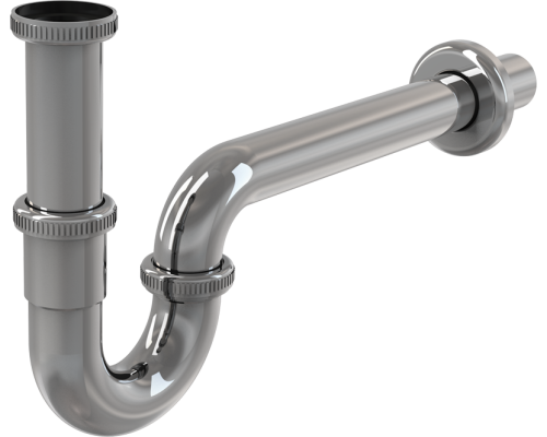 Сифон для умывальника Ø32, U-форма, цельнометаллический, с накидной гайкой 5/4", арт. A4320