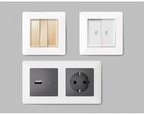 Рамка на 1 пост Ambrella Volt Line AF110121