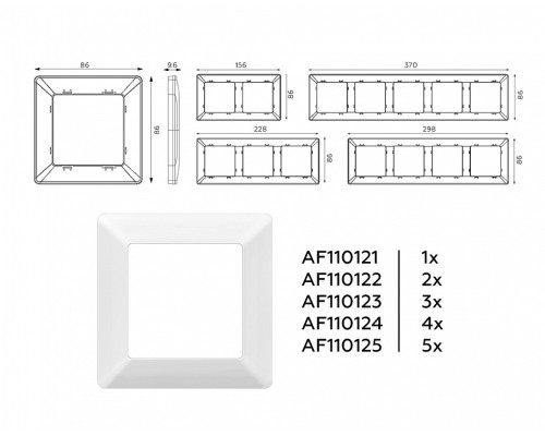 Рамка на 1 пост Ambrella Volt Line AF110121