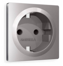 Накладка для розетки с заземлением и со шторками Ambrella Volt Quant AP5070