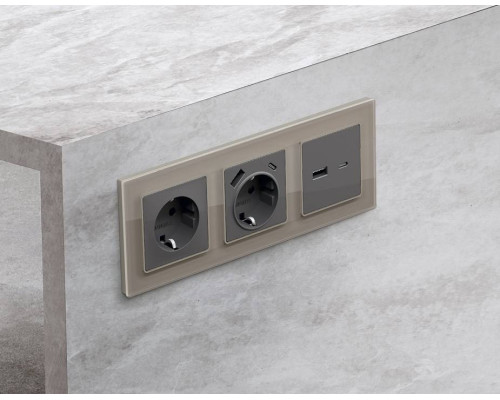 Накладка для розетки type A и C Ambrella Volt Quant AP6610