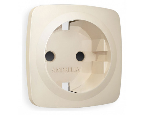 Накладка для розетки с заземлением и со шторками Ambrella Volt Quant OP3270