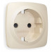 Накладка для розетки с заземлением и со шторками Ambrella Volt Quant OP3270