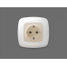 Накладка для розетки с заземлением и со шторками Ambrella Volt Quant OP3270