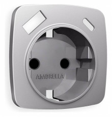 Накладка для розетки с заземлением и со шторками и 2хUSB type A и C Ambrella Volt Quant OP5100